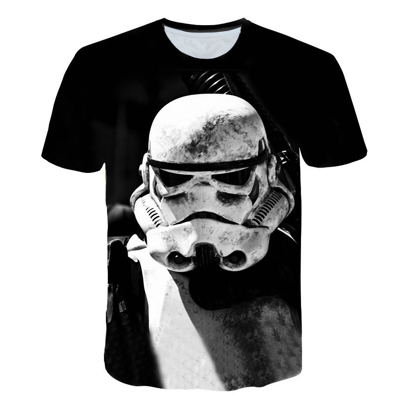 Men's Short Sleeve Comic Digital Print T-Shirt