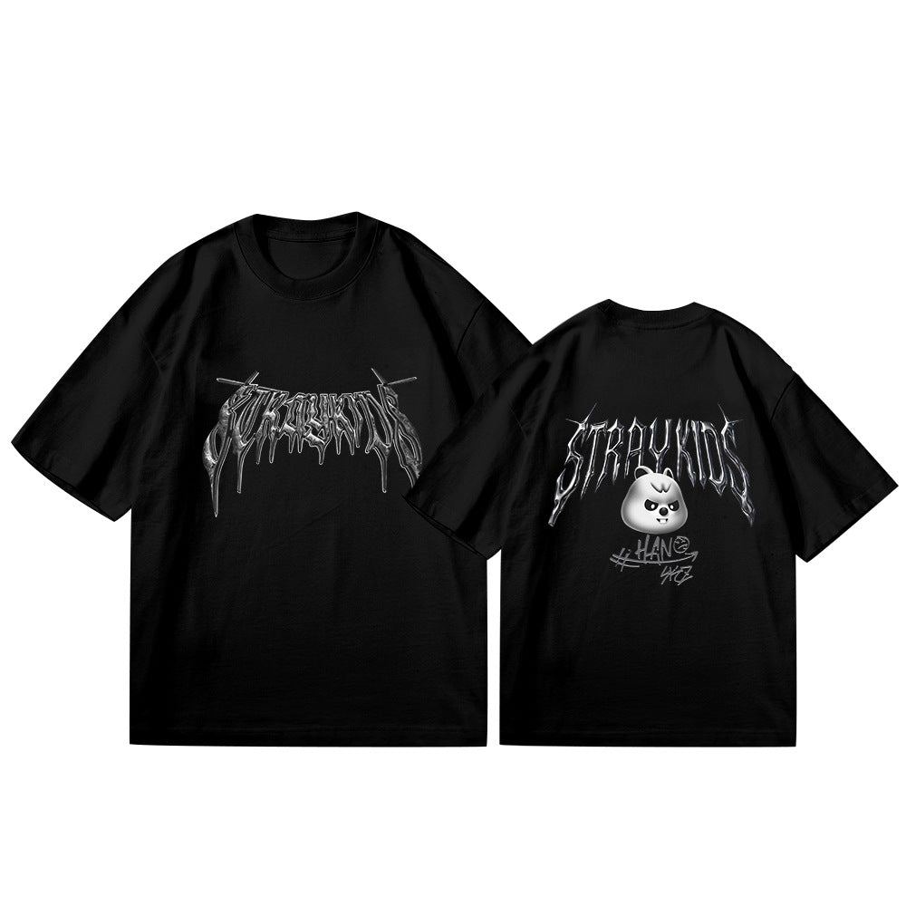 KPOP Evil Cartoon Logo Cotton T-Shirt