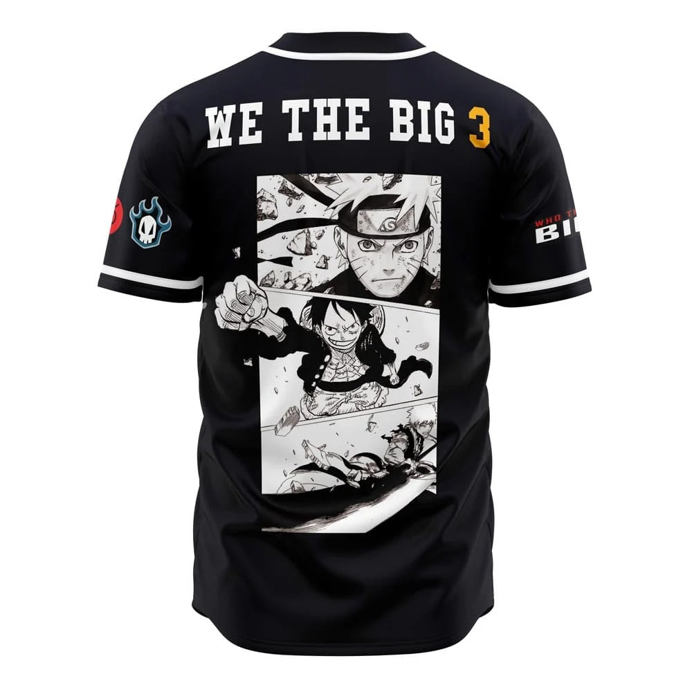 Cool The Big 3 Digital Printed Baseball Jersey Short Sleeved Shirt