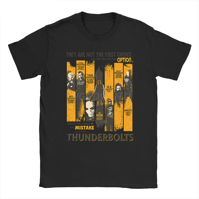 Trendy Movie Print Short-sleeved Loose T-shirt