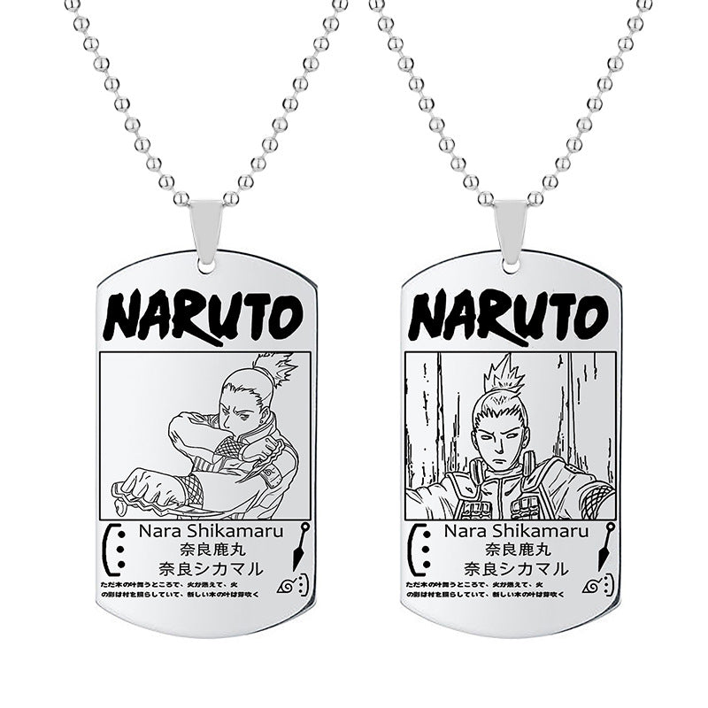 Trendy Sasuke Tag Pendant Necklace