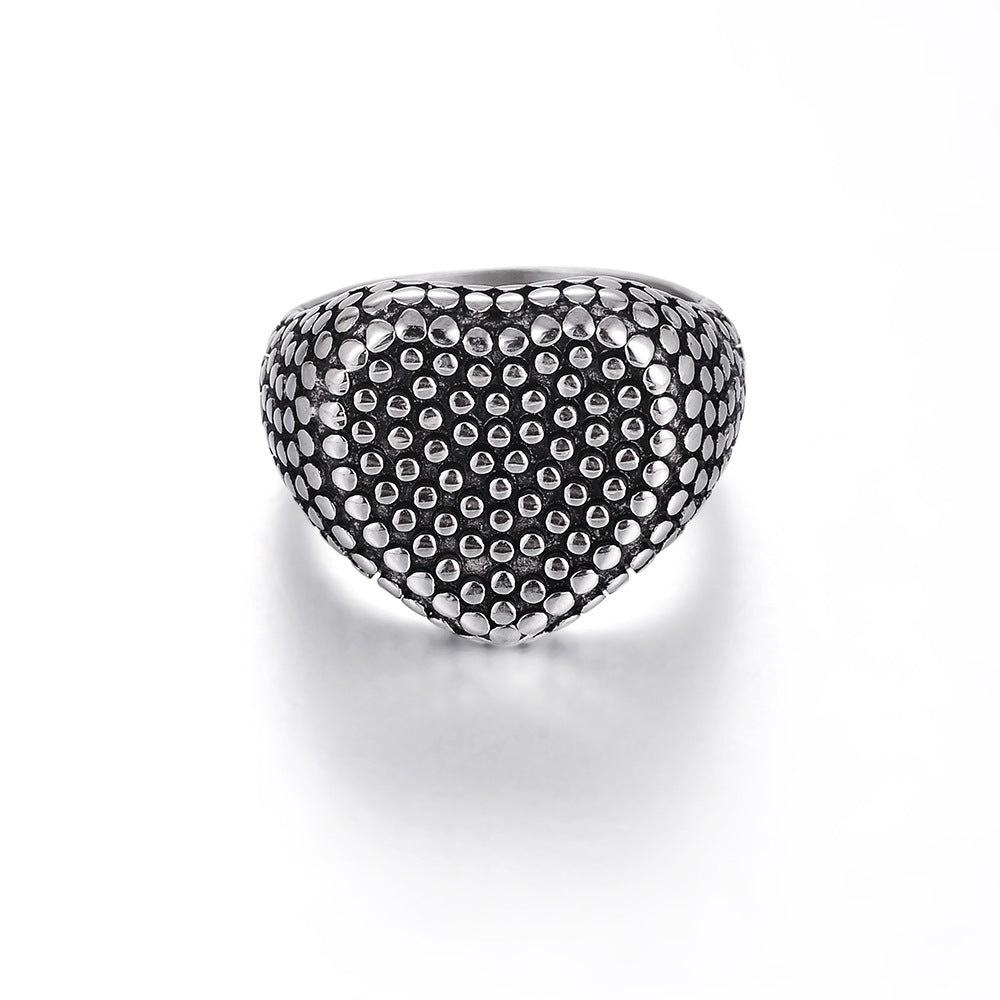 Retro Martin Polka Dot Heart Shape Ring