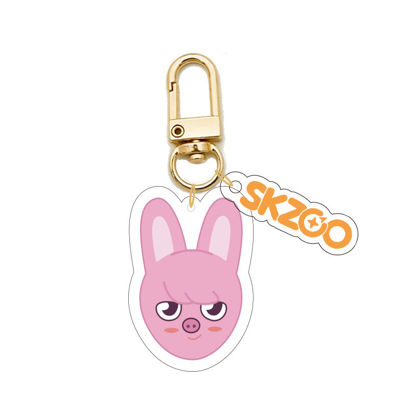 Cartoon KPOP Transparent Acrylic Keychain