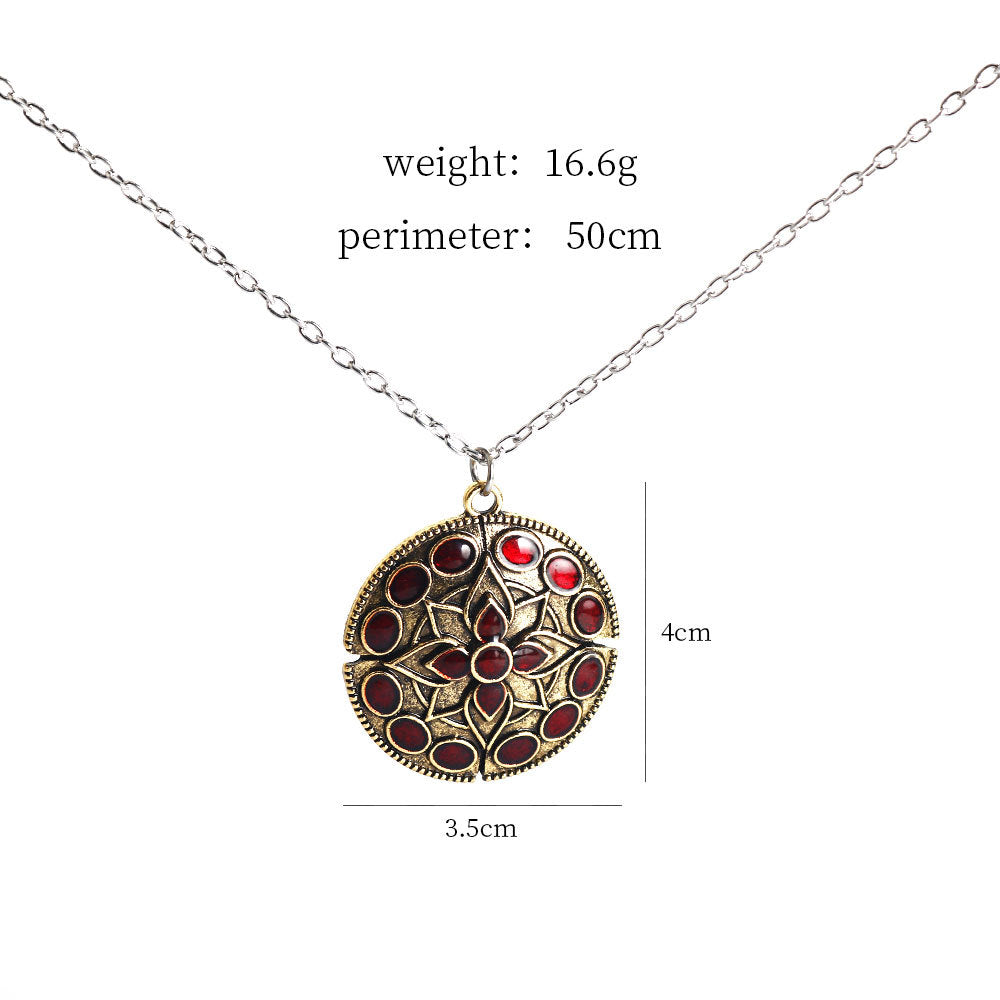 Game Red Amber Pendant Necklace Keychain