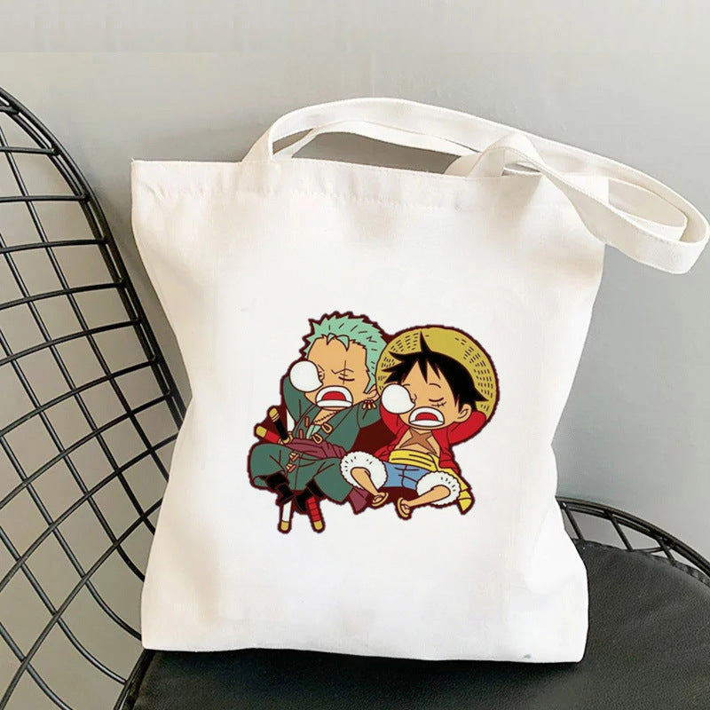 Wanted Luffy Printed Canvas Shoulder Bag