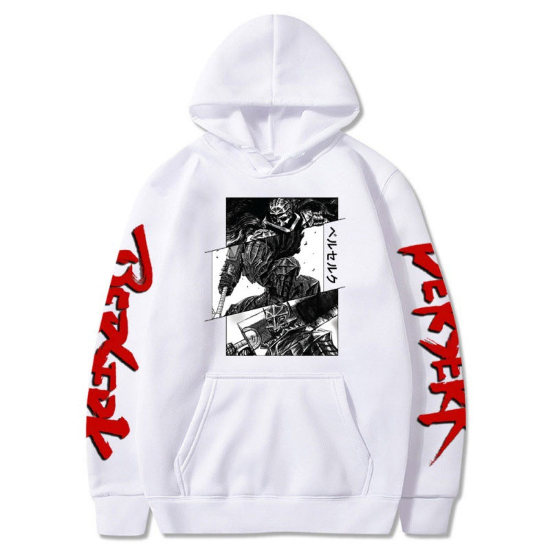 Unisex Anime Guts Print Loose Hoodie