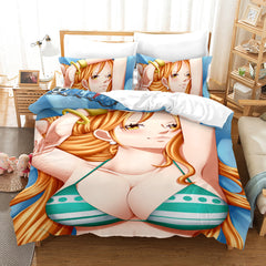 Robin Digital Print Three-piece Bedding Duvet Cover
