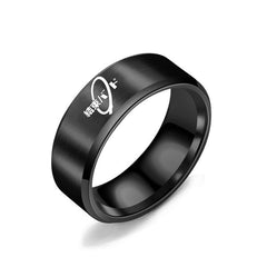 Anime Logo Stainless Steel Laser Ring