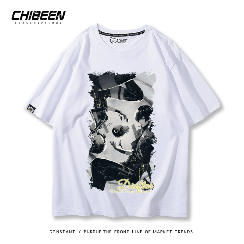 Game Print Short-sleeved Cotton Loose Tee