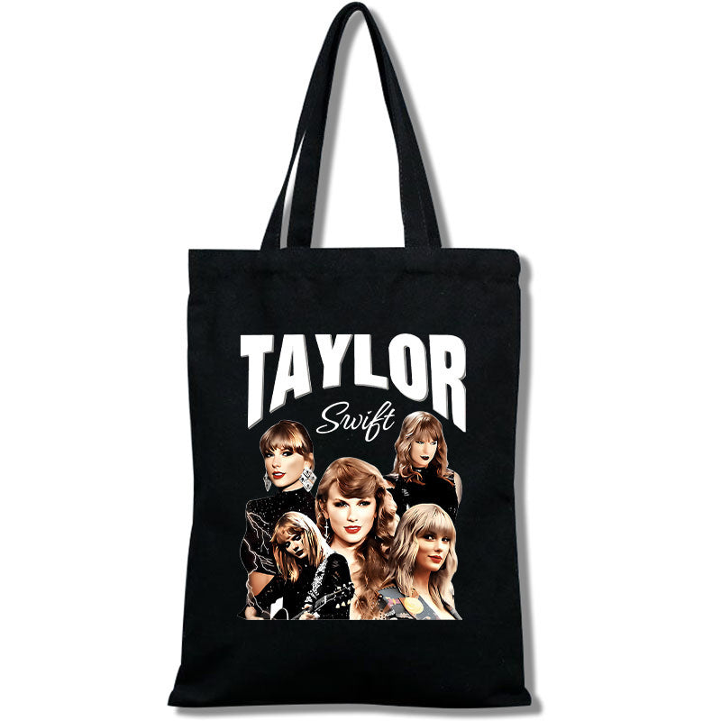 Taylor Pattern Print Canvas Shoulder Bag Tote
