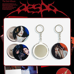 AE Trailer Photo Badge Mirror Keychain