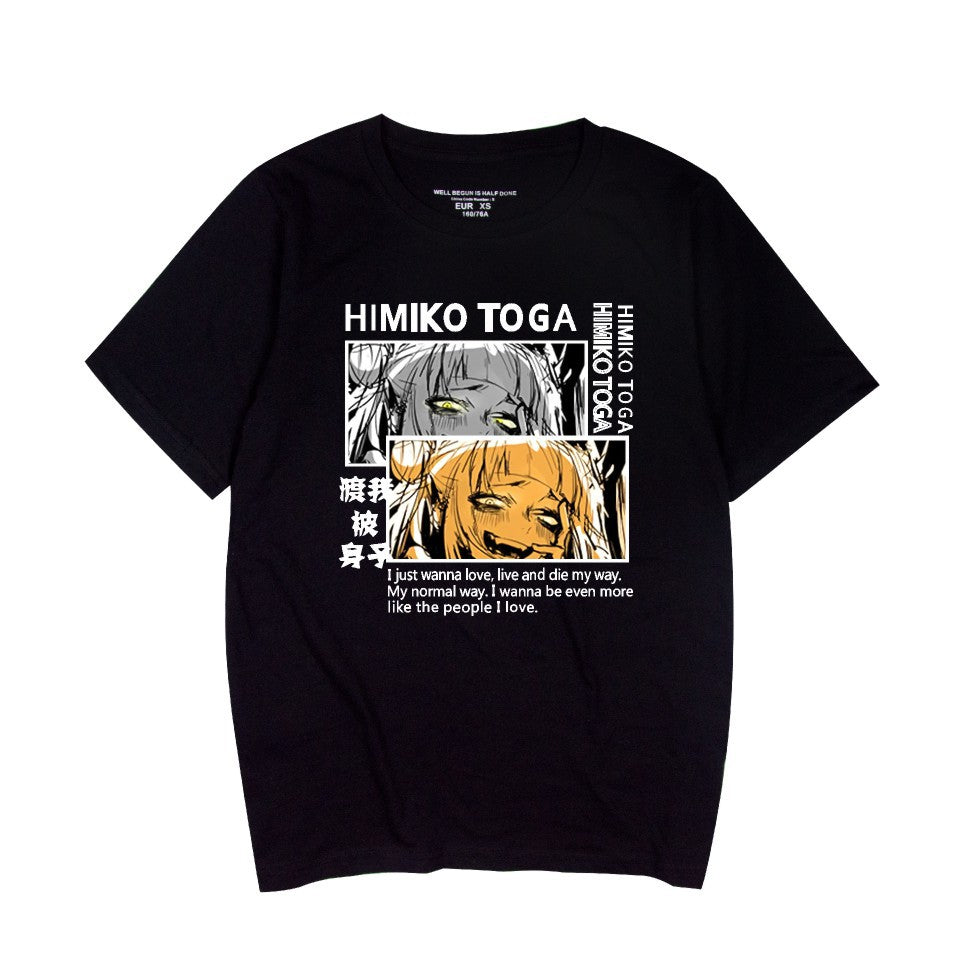 Unisex Trendy Anime Toga Print Casual T-shirt