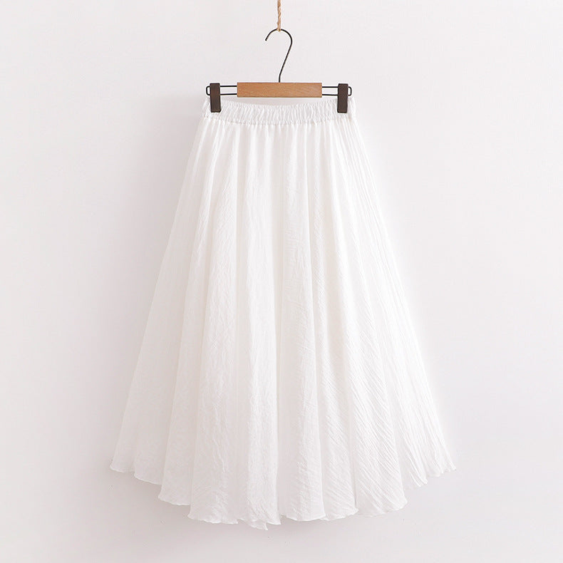 Elegant Irregular A-line Large Elastic Waist Skirt