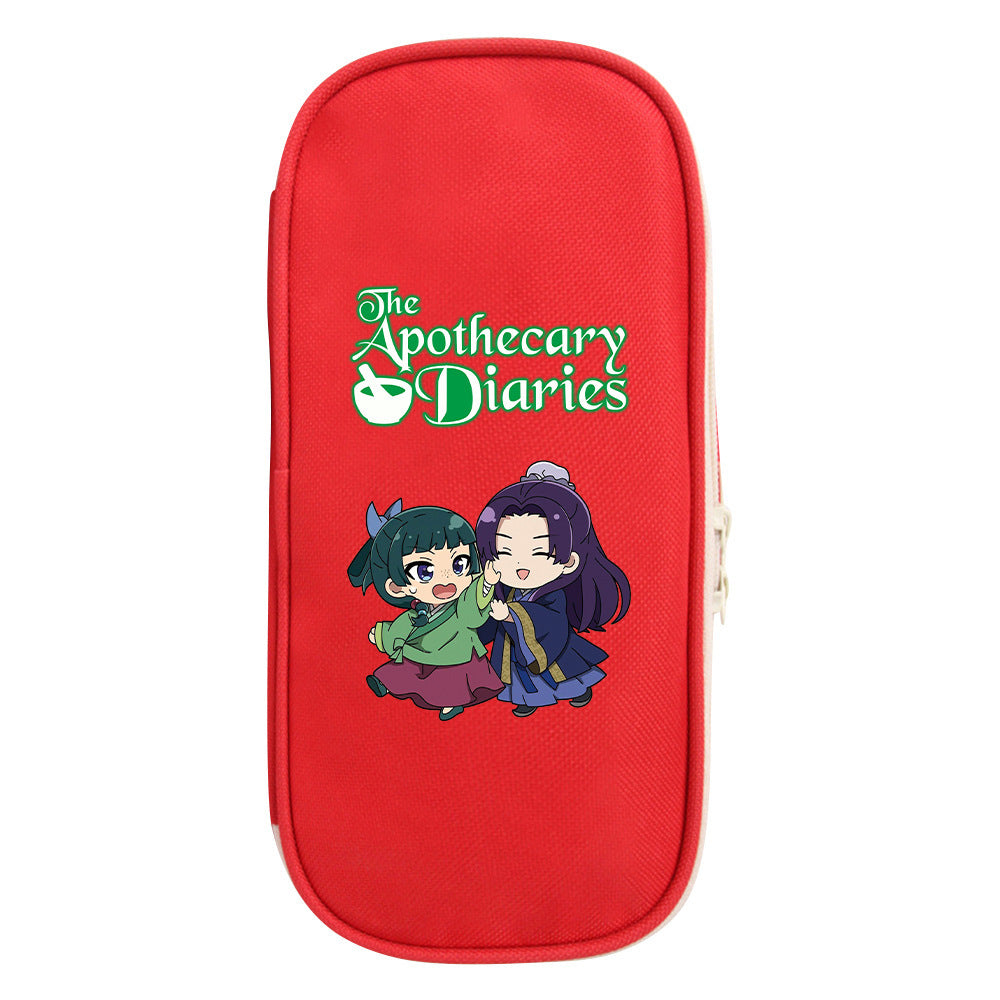 Red and Black Anime Zipper Pencil Case