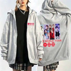 BANGTAN Group Photo Printed Zip Up Hoodie