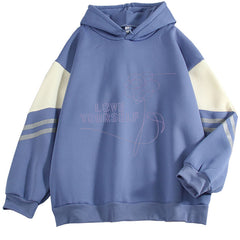 Trendy Kpop Love Yourself Aesthetic Pattern Loose Hoodie