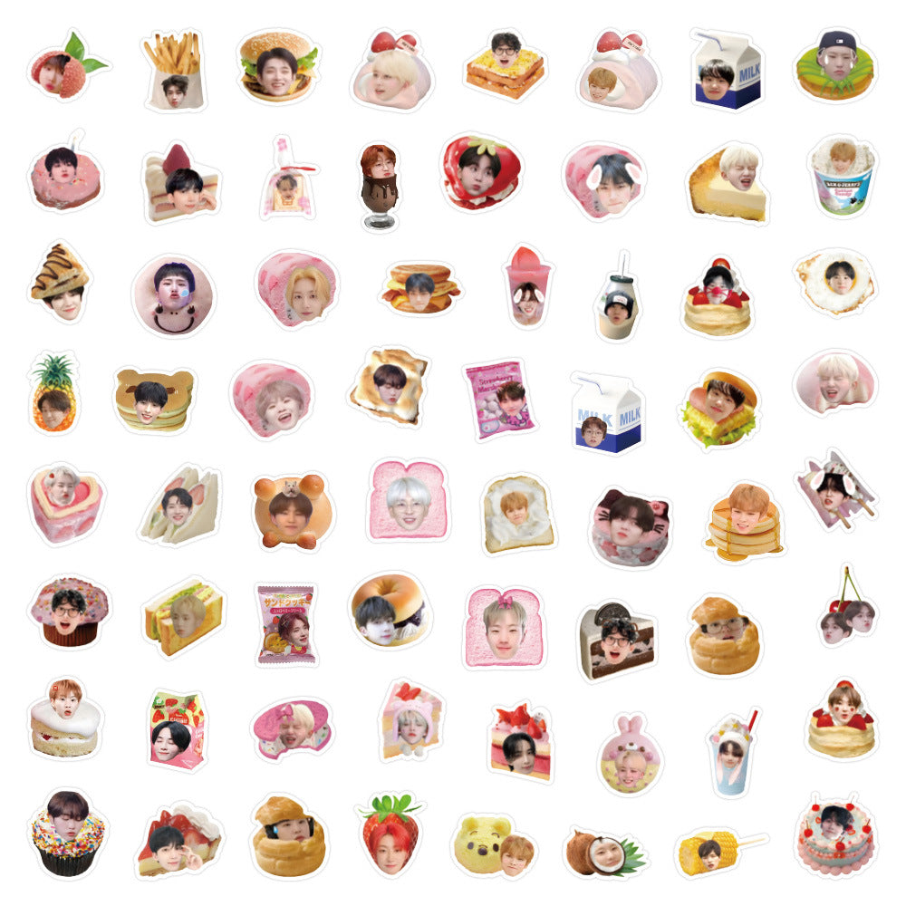 Seventeen Food Cartoon Stickers