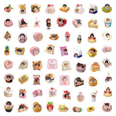 Seventeen Food Cartoon Stickers