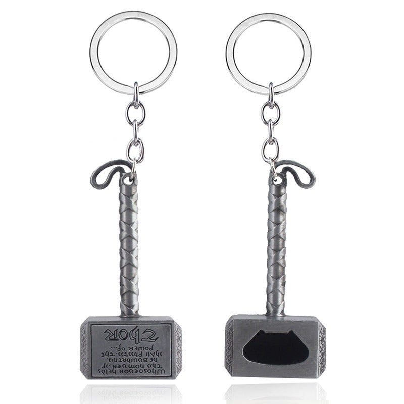 Thor's Hammer Bottle Opener Keychain