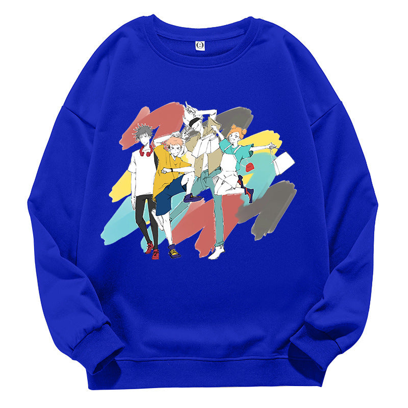 Unisex Anime Graphic Crew Neck Long Sleeve Sweatshirt