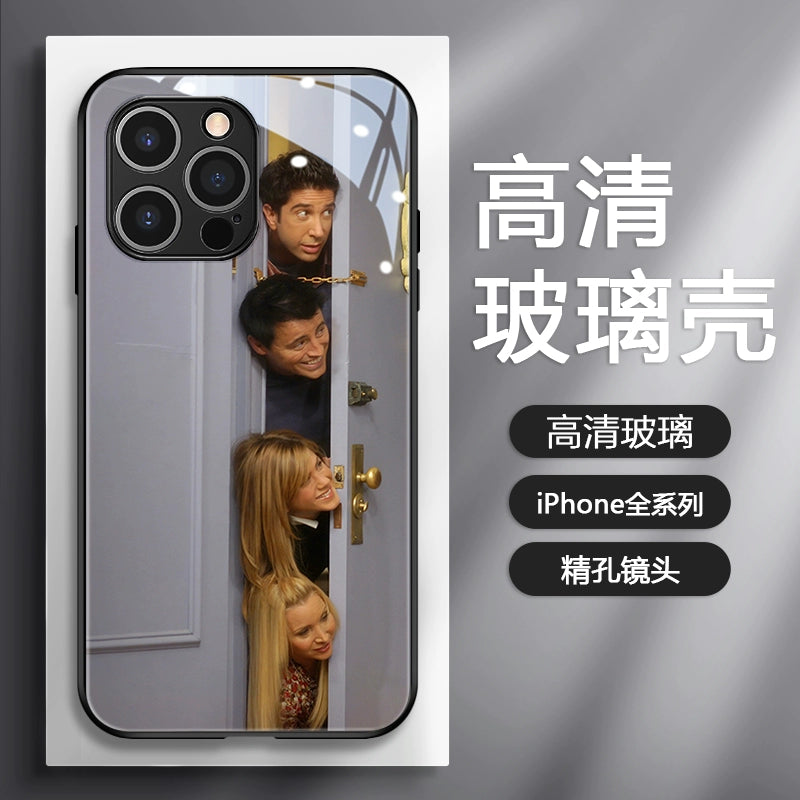 Creative Friends Glass IPhone Case