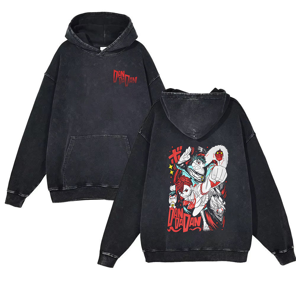 Unisex Dandadan Anime Washed Hoodie