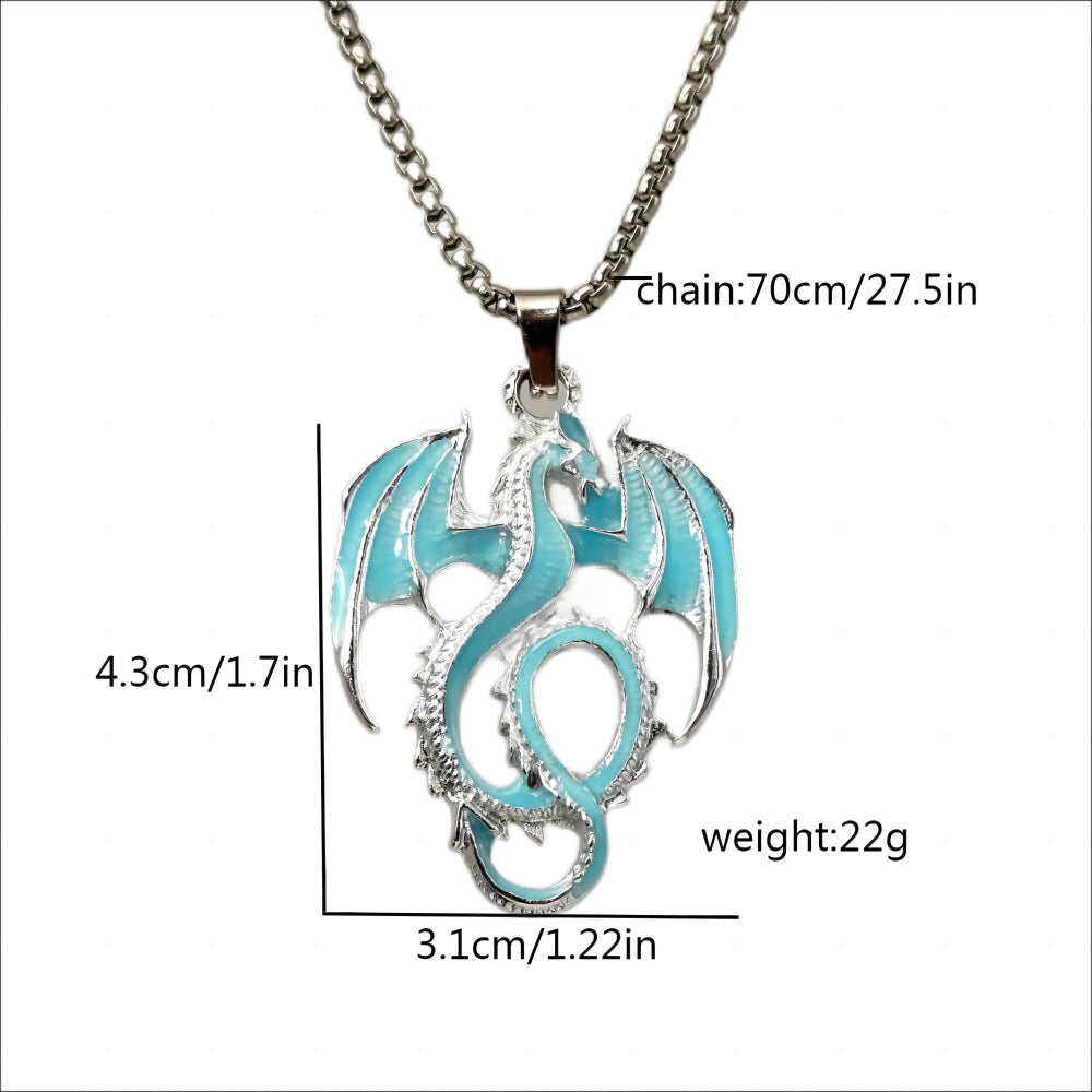 Luminous Pterosaur Pendant Necklace