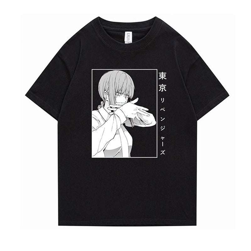 Unisex Anime Graphic Short-sleeved T-shirt