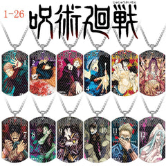 Cool Anime Printed Dog Tag Necklace