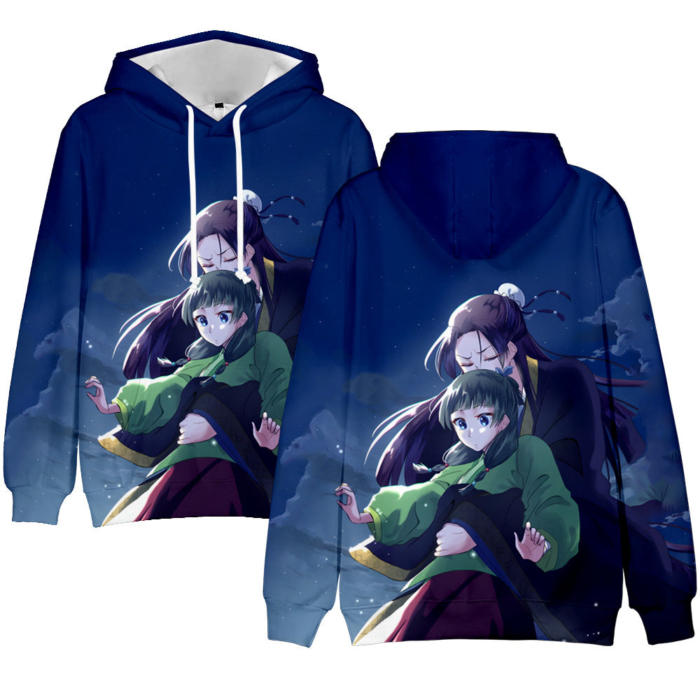 Girl's Anime 3d Printed Drawstring Hoodie