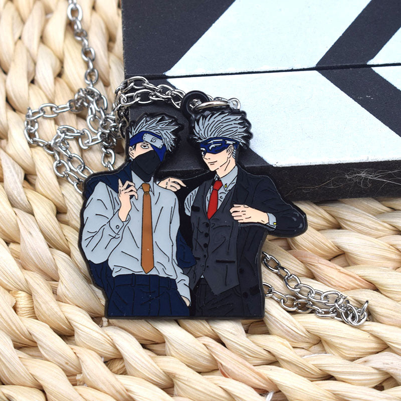 Cool Kakashi Gojo Necklace Keychain Pendant