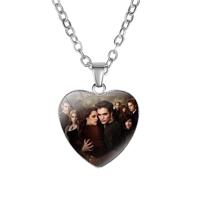 Twilight Heart Pendant Necklace
