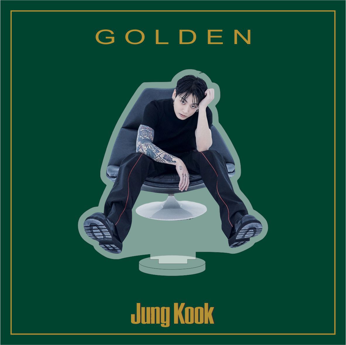 JK Golden Album Standing Tabletop Ornament