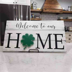 Welcome To Our Home Wooden Welcome Decoration Door Signs