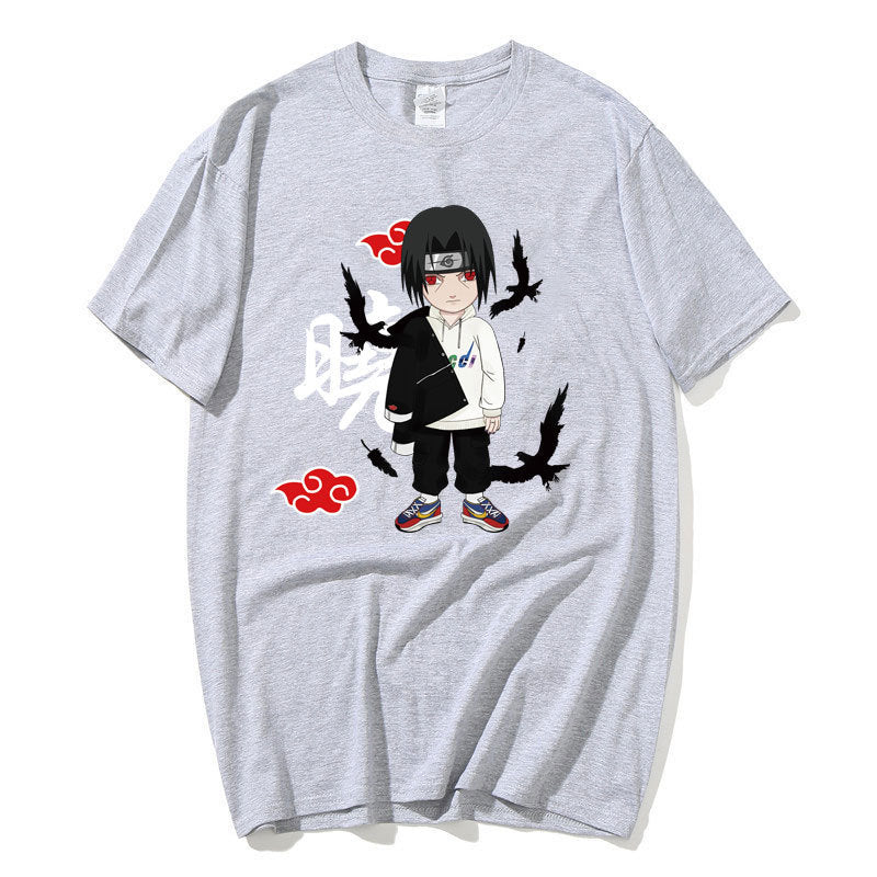 Unisex Uchiha Graphic Print Short Sleeve T-Shirt