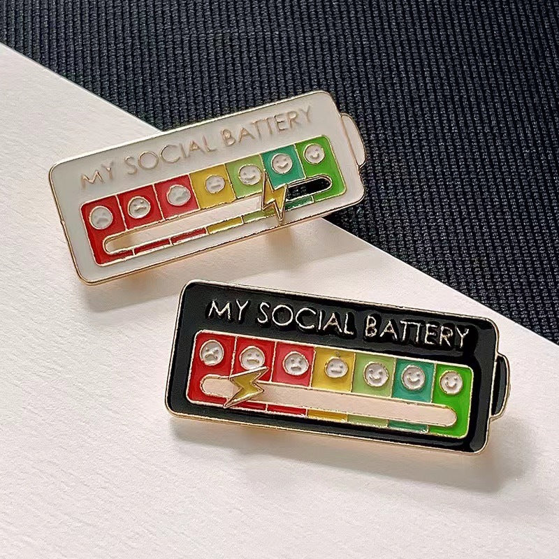 Mood Switch Brooch Badge