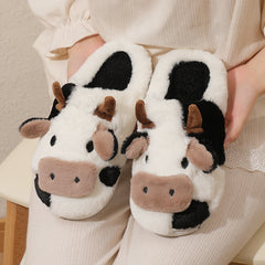 Cartoon Cow Cotton Slippers