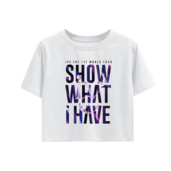 SHOW WHAT I HAVE WORLD TOUR Girls Crop T-shirt