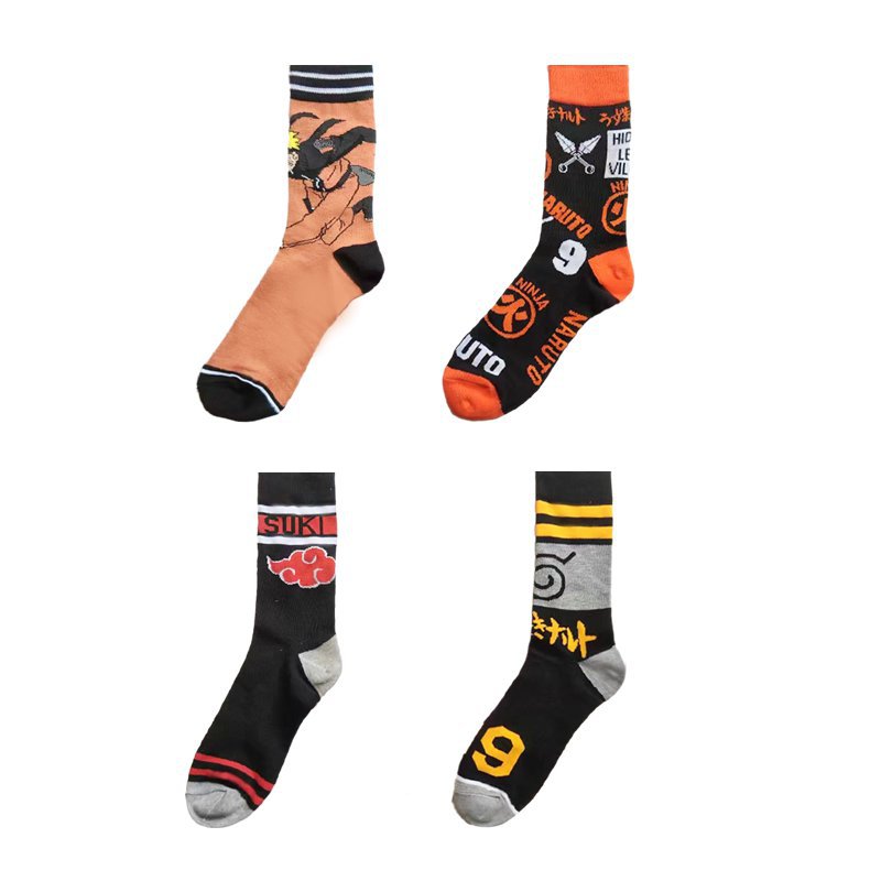 Men's Anime Casual Cotton Socks