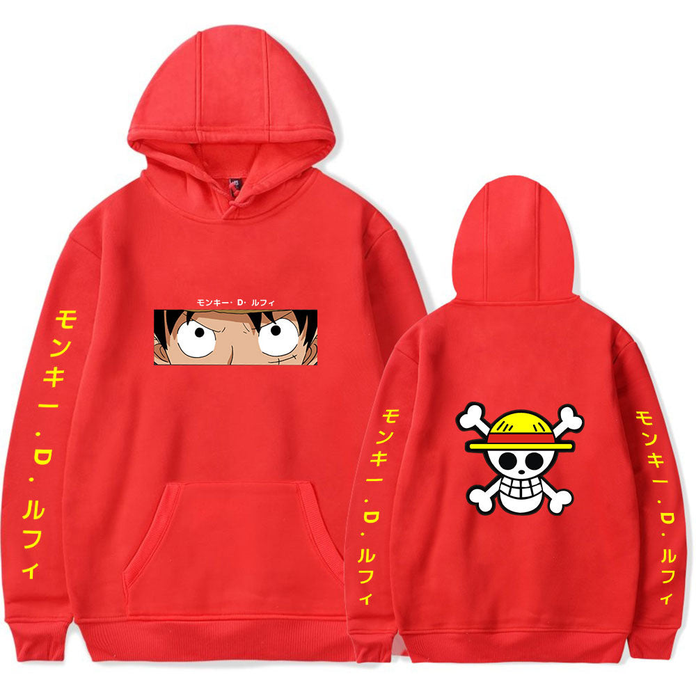 Casual Anime Graphic Printed Loose Hoodie