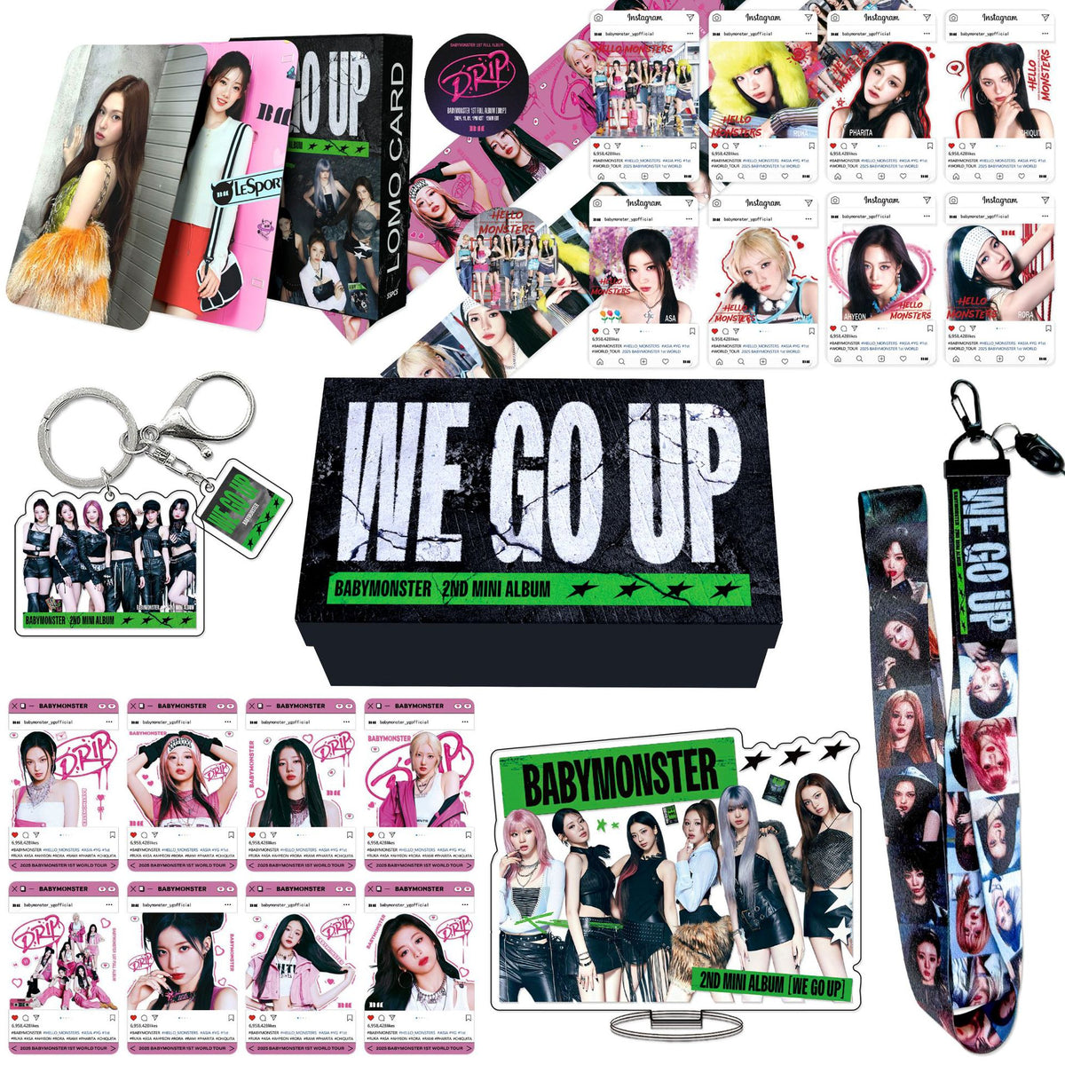 BM Album WE GO UP Photocard Keychain Gift Box
