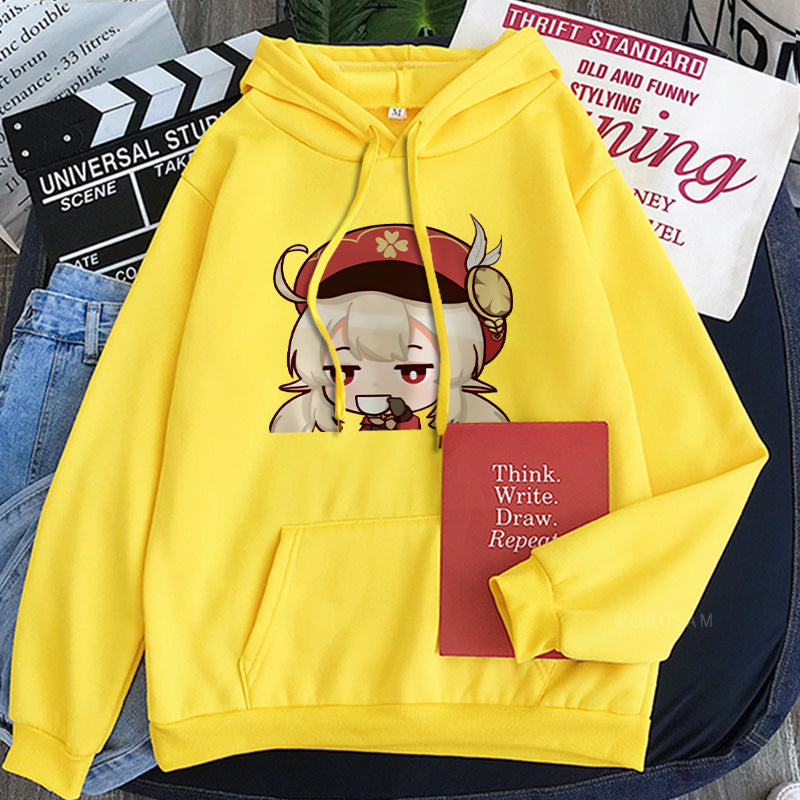 Unisex Cute Game Graphic Print Loose Hoodie