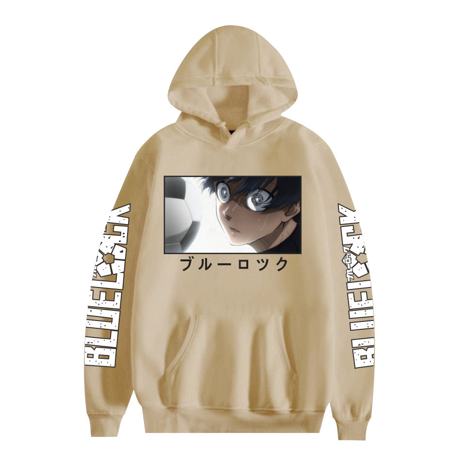 Casual Anime Print Loose Pullover Hoodie