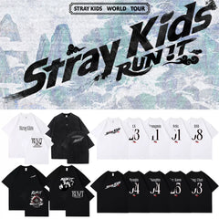 SKZ RUN IT TOUR Printed Cotton Tee