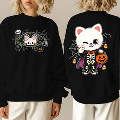 SKZ Halloween Printed Crew Neck Sweatshirt