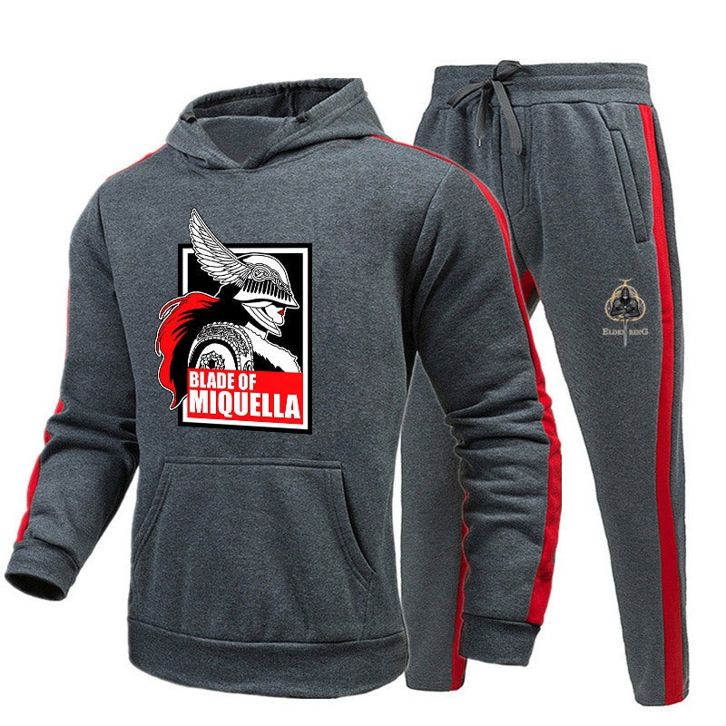 Men's Game Color Block Hoodie Sweatpants Set