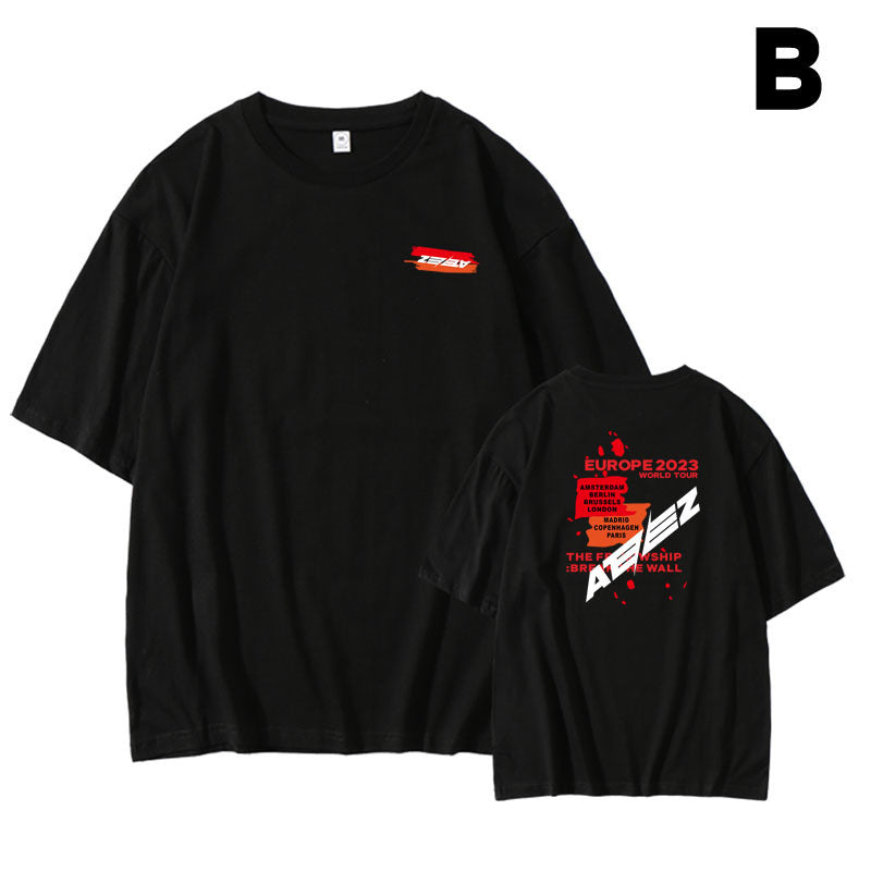 Unisex Kpop Cotton Short-sleeved T-shirt