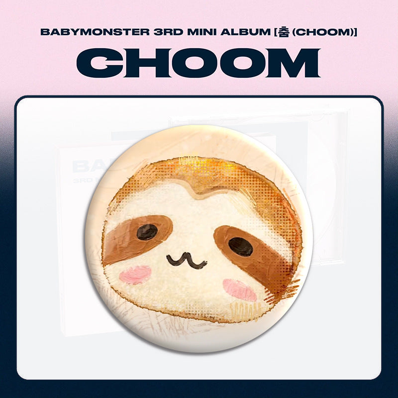 BM "CHOOM" Cartoon Badge Mirror Keychain