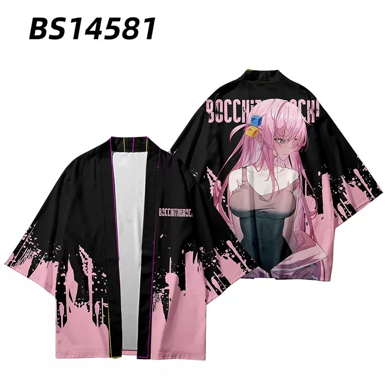 Casual Anime Bocchi Cos Kimono Shirt