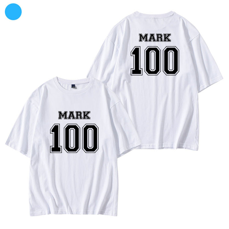 Unisex Kpop Letter Short-sleeved T-shirt